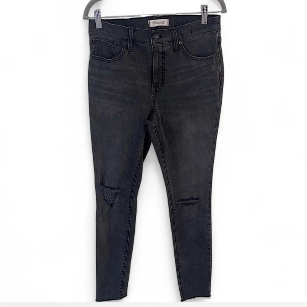 Madewell Black Distressed Skinny Jeans 29